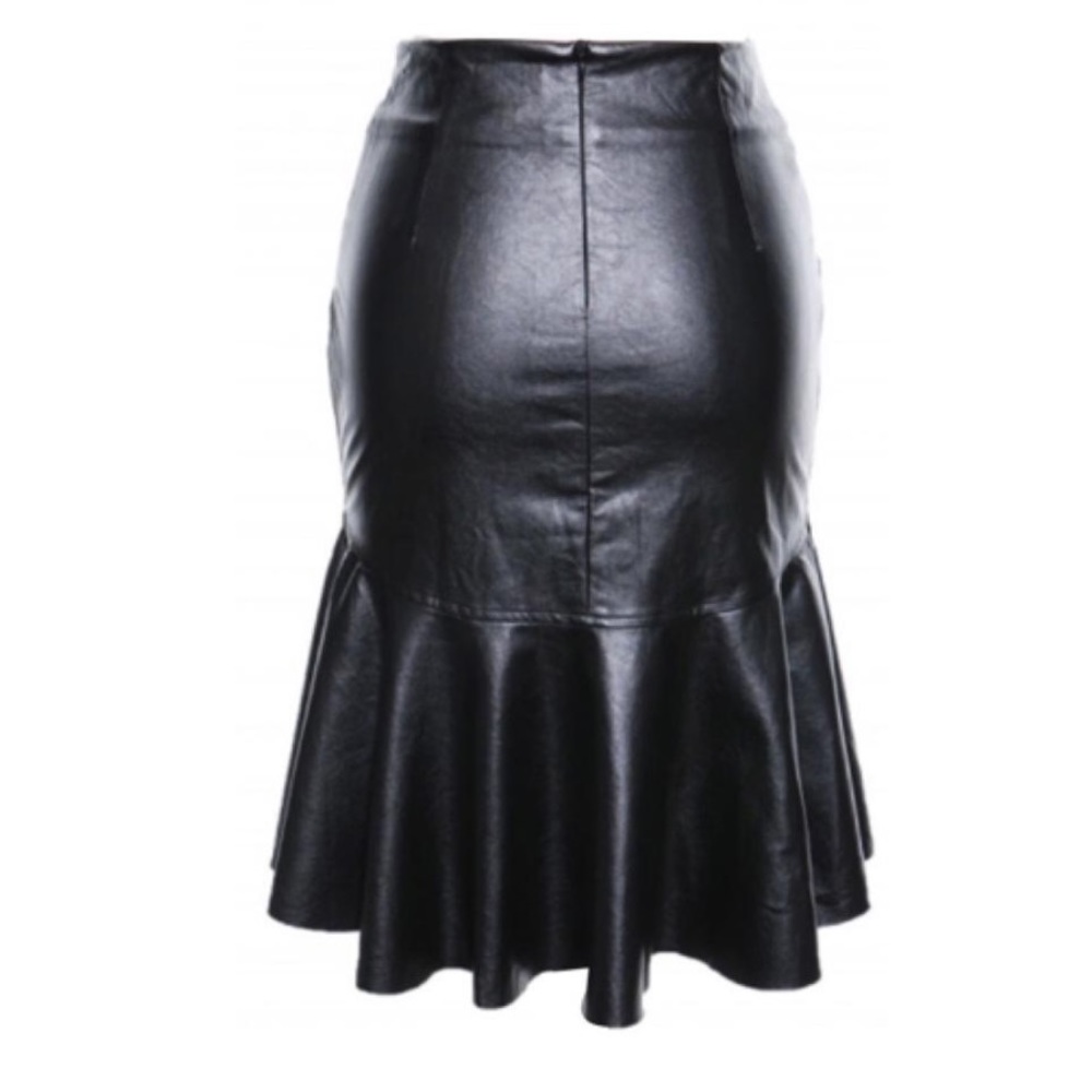 Balmain Inspired Leatherette Skirt - Picture 2 of 2